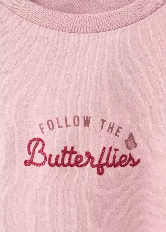 T-shirt imprimé brodé