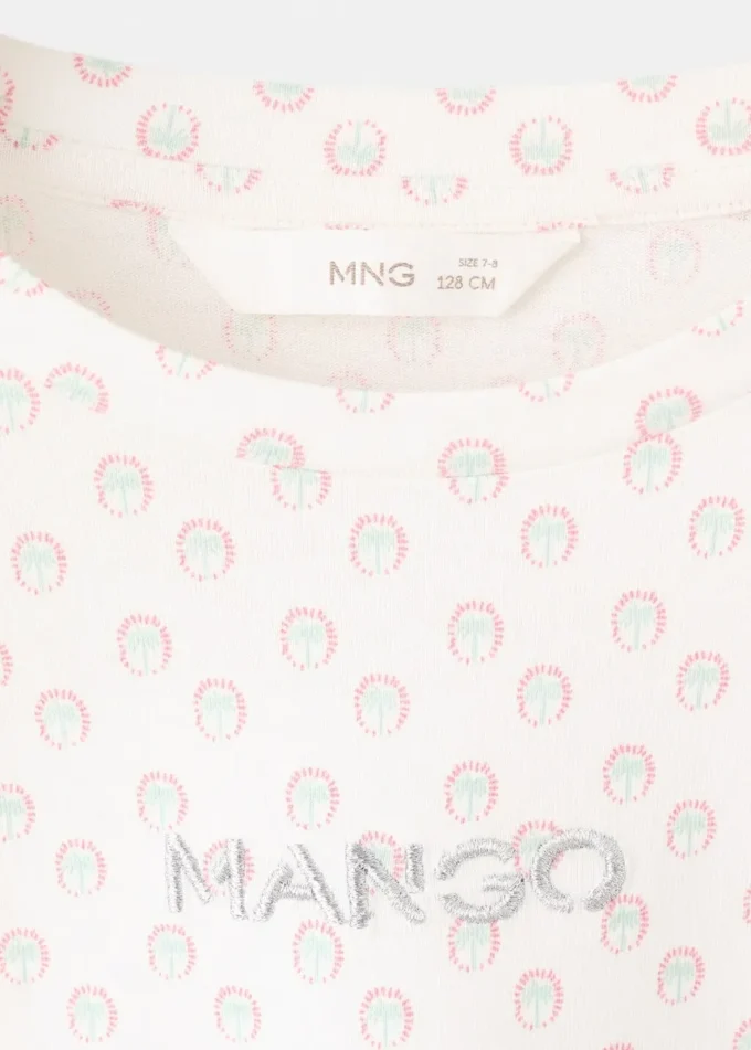 T-shirt imprimé brodé