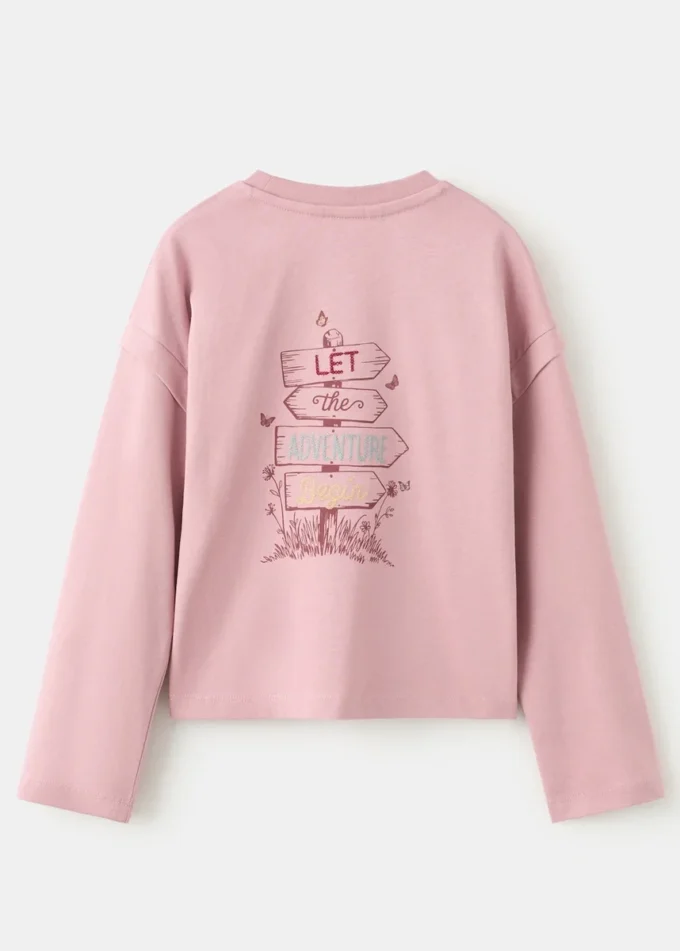T-shirt imprimé brodé