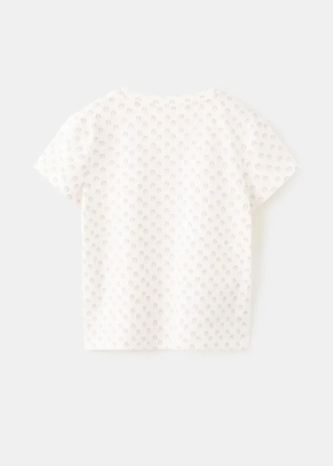 T-shirt imprimé brodé