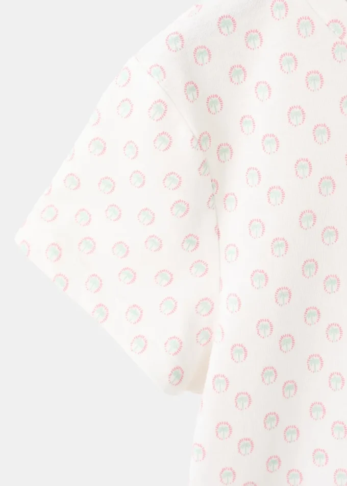 T-shirt imprimé brodé