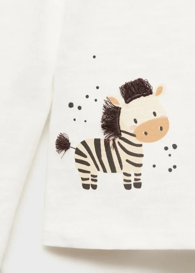 T-shirt imprimé brodé