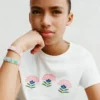 T-shirt imprimé de perles