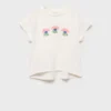 T-shirt imprimé de perles