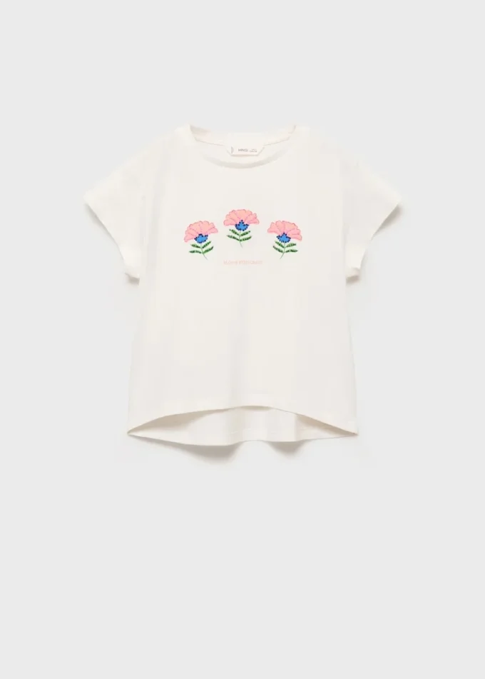 T-shirt imprimé de perles