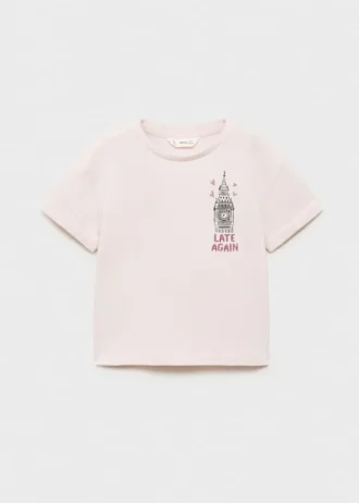 T-shirt imprimé en coton mélangé