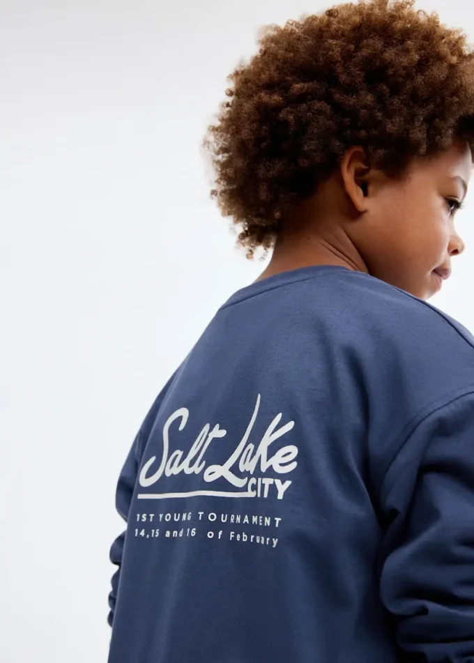 T-shirt imprimé en coton mélangé