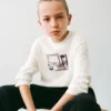 T-shirt imprimé en coton mélangé