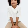 T-shirt imprimé en coton mélangé