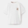 T-shirt imprimé en coton mélangé
