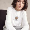 T-shirt imprimé en coton mélangé