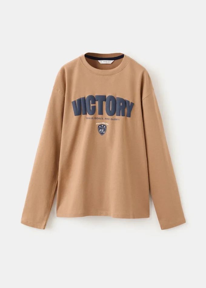 T-shirt imprimé en coton mélangé