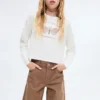 T-shirt imprimé en coton mélangé
