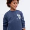 T-shirt imprimé en coton mélangé