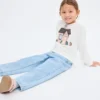 T-shirt imprimé en coton mélangé