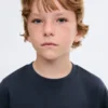 T-shirt imprimé en coton mélangé