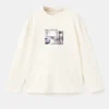 T-shirt imprimé en coton mélangé