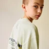 T-shirt imprimé en coton mélangé