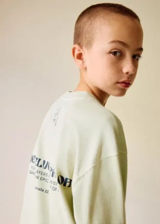 T-shirt imprimé en coton mélangé