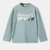T-shirt imprimé en coton mélangé
