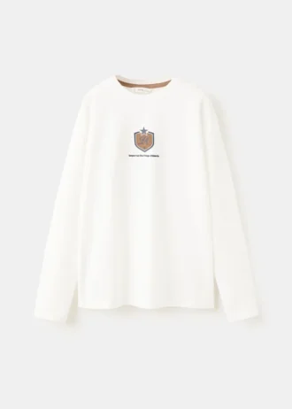 T-shirt imprimé en coton mélangé