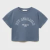 T-shirt imprimé en coton mélangé