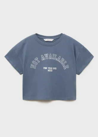T-shirt imprimé en coton mélangé