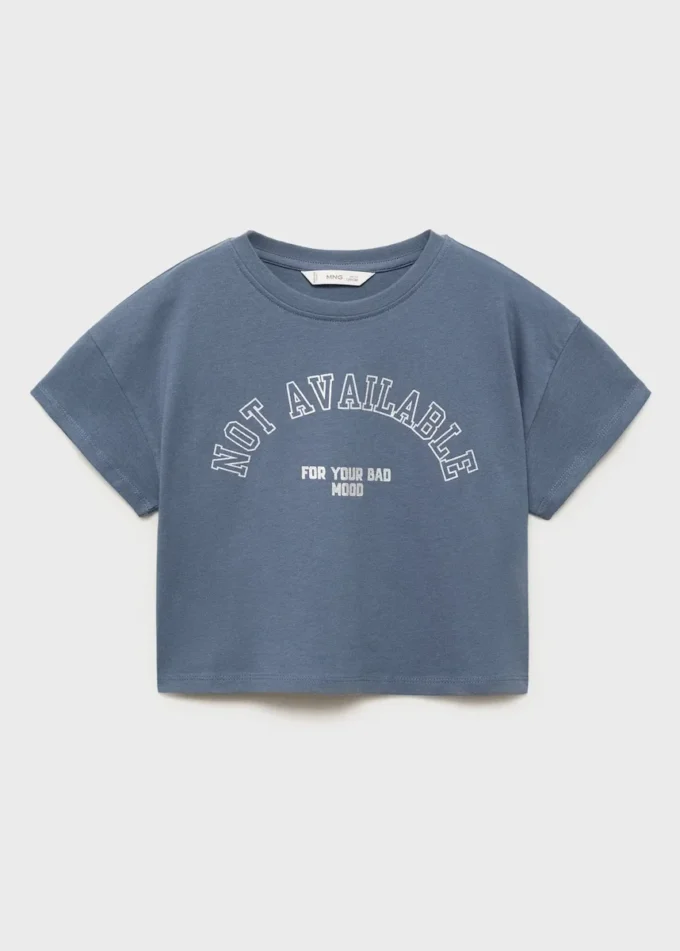 T-shirt imprimé en coton mélangé