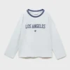 T-shirt imprimé en coton mélangé
