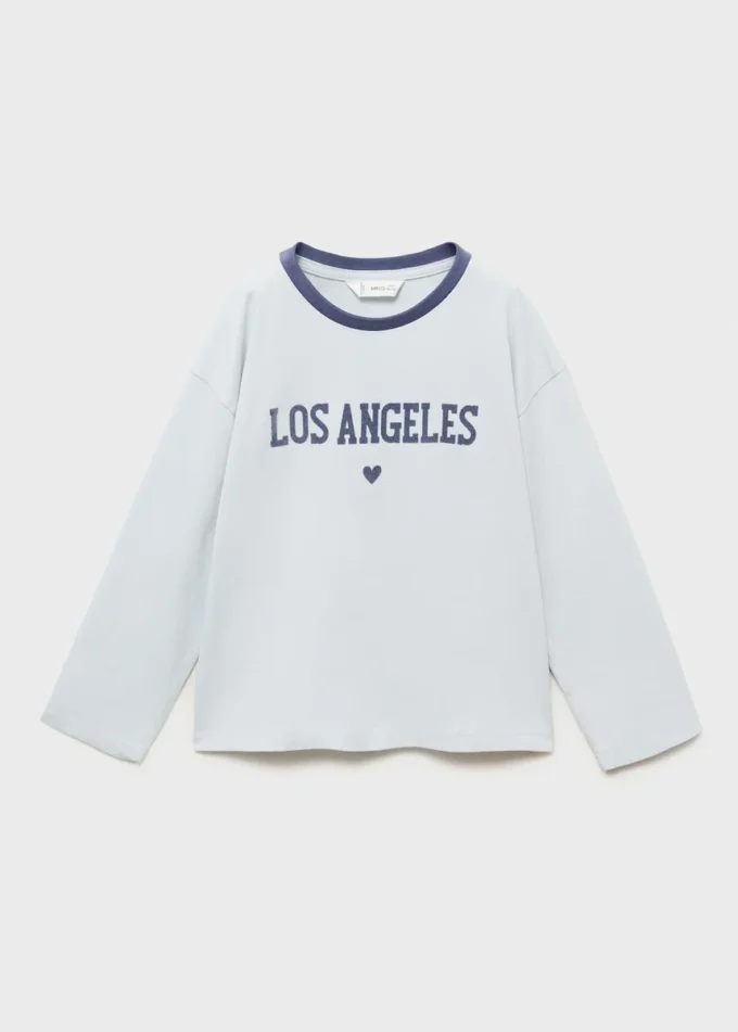 T-shirt imprimé en coton mélangé
