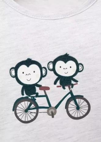 T-shirt imprimé en coton mélangé