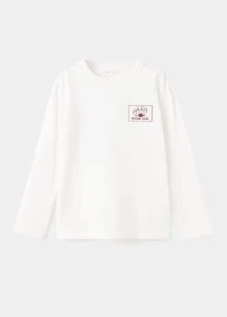 T-shirt imprimé en coton mélangé