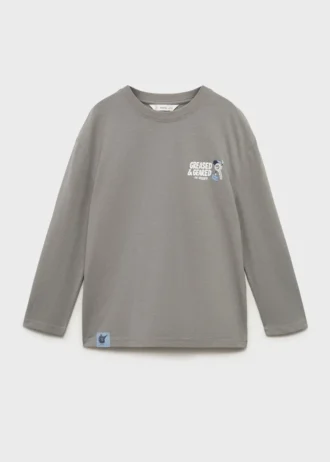 T-shirt imprimé en coton mélangé
