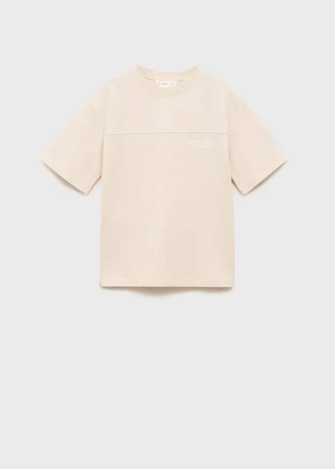 T-shirt imprimé en coton mélangé
