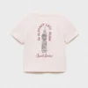 T-shirt imprimé en coton mélangé