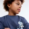 T-shirt imprimé en coton mélangé