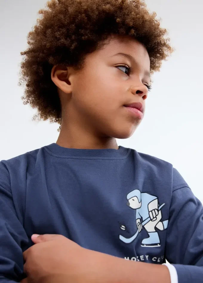 T-shirt imprimé en coton mélangé