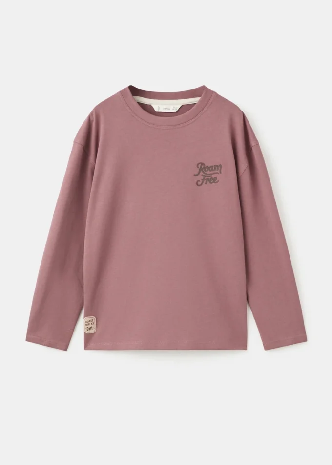 T-shirt imprimé en coton mélangé