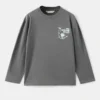T-shirt imprimé en coton mélangé