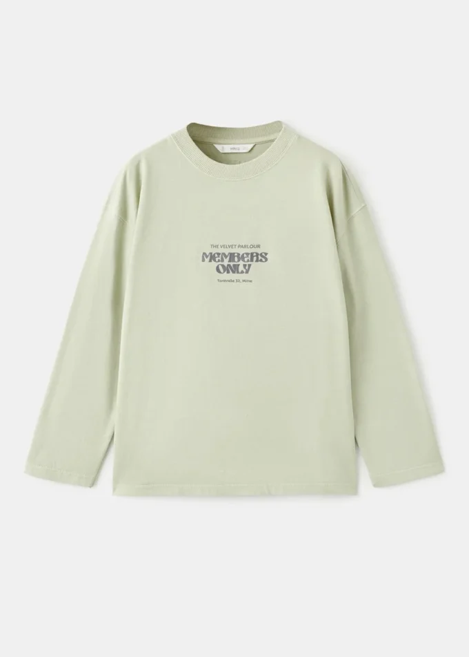 T-shirt imprimé en coton mélangé