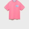 T-shirt imprimé en coton mélangé
