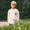T-shirt imprimé en coton mélangé