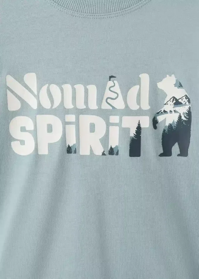 T-shirt imprimé en coton mélangé