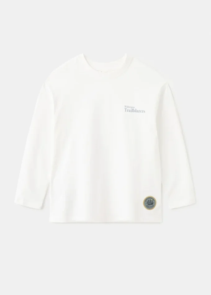 T-shirt imprimé en coton mélangé