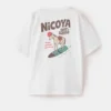 T-shirt imprimé en coton mélangé