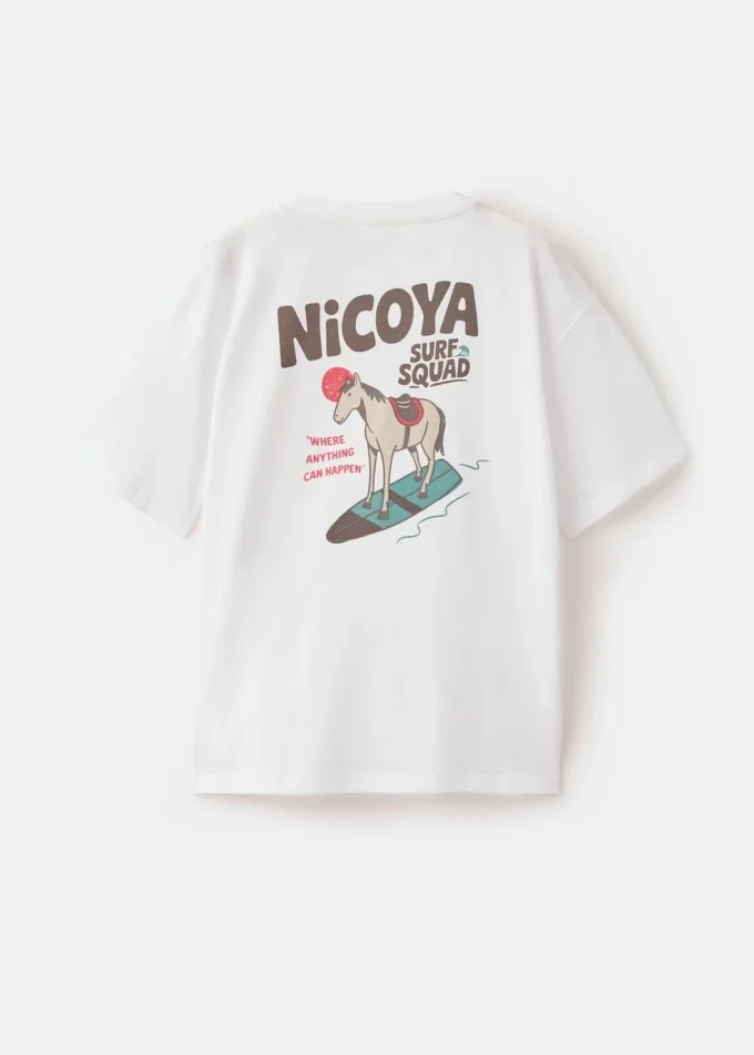 T-shirt imprimé en coton mélangé