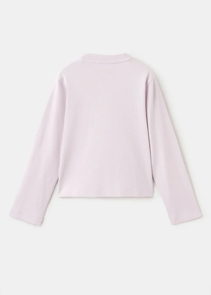T-shirt imprimé en coton mélangé