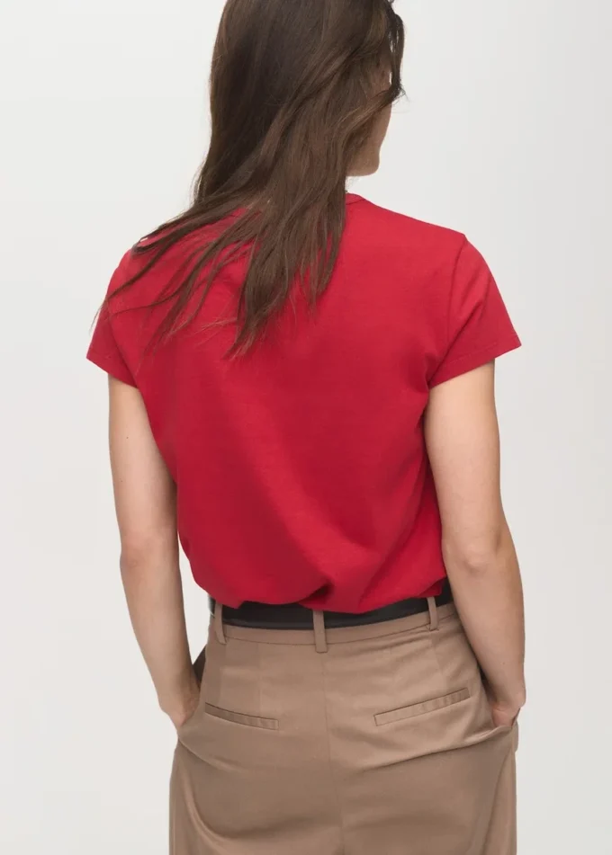 T-shirt imprimé en coton mélangé
