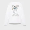 T-shirt imprimé en coton mélangé