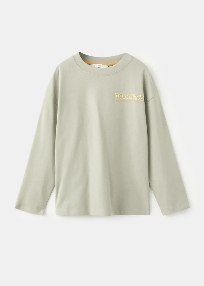 T-shirt imprimé en coton mélangé